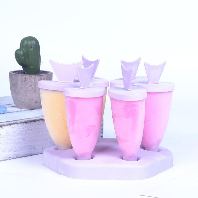 

1set Fish Design Popsicle Mold, Purple