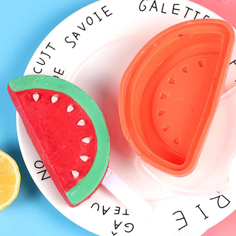 

1pc Watermelon Shaped Popsicle Mold, Orange