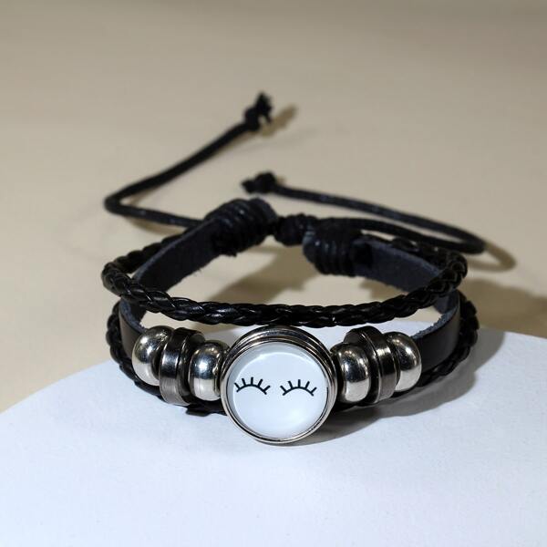 

PU Leather Braided Bracelet, Black