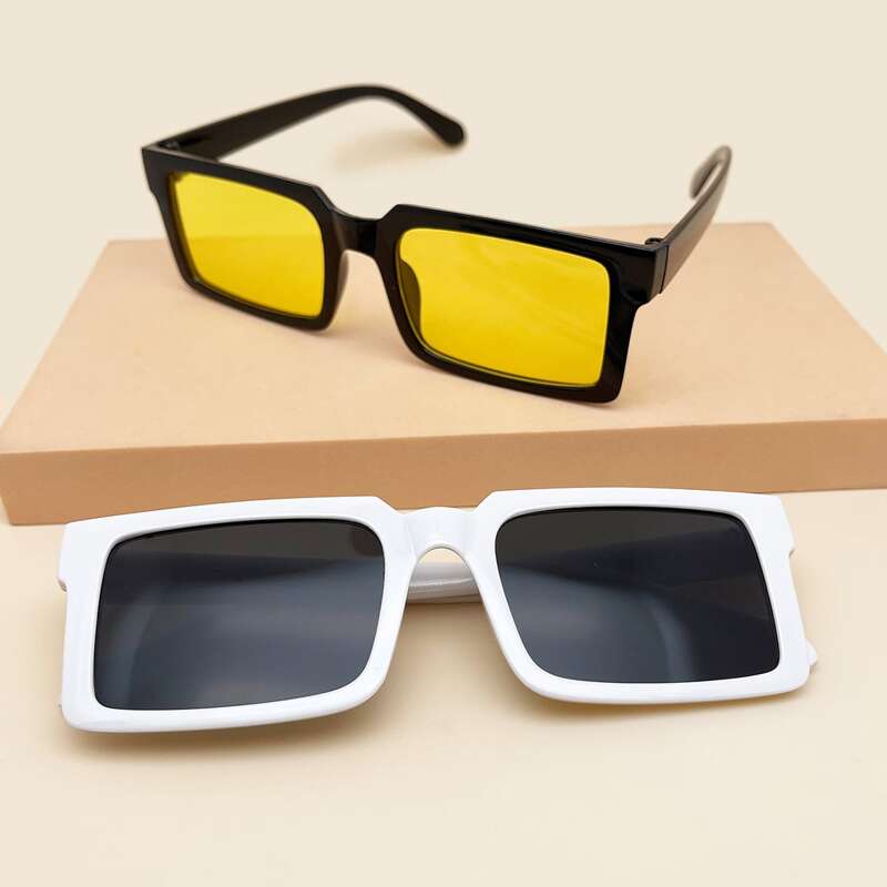 

2pcs Square Frame Sunglasses