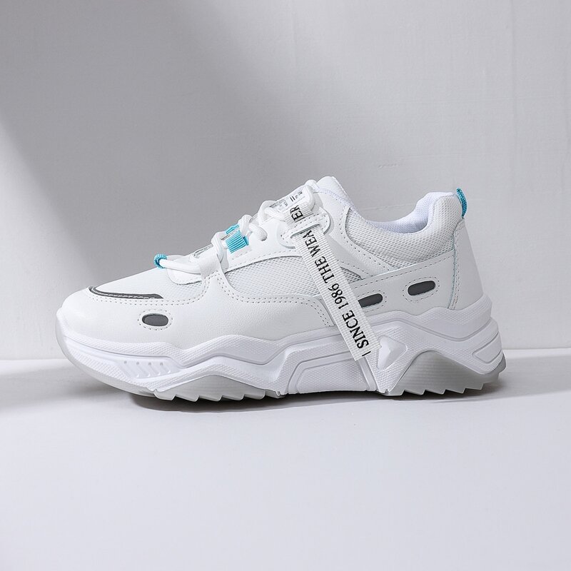

Letter Tape Decor Chunky Sneakers, White