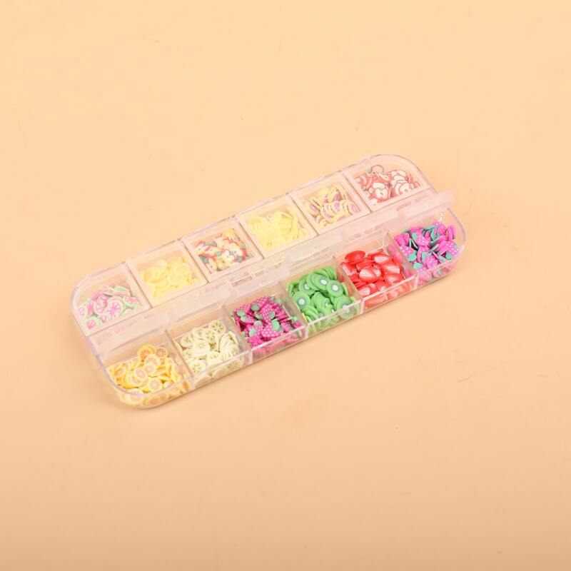 

1box Fruit Shaped Nail Art Decoration, Hot pink