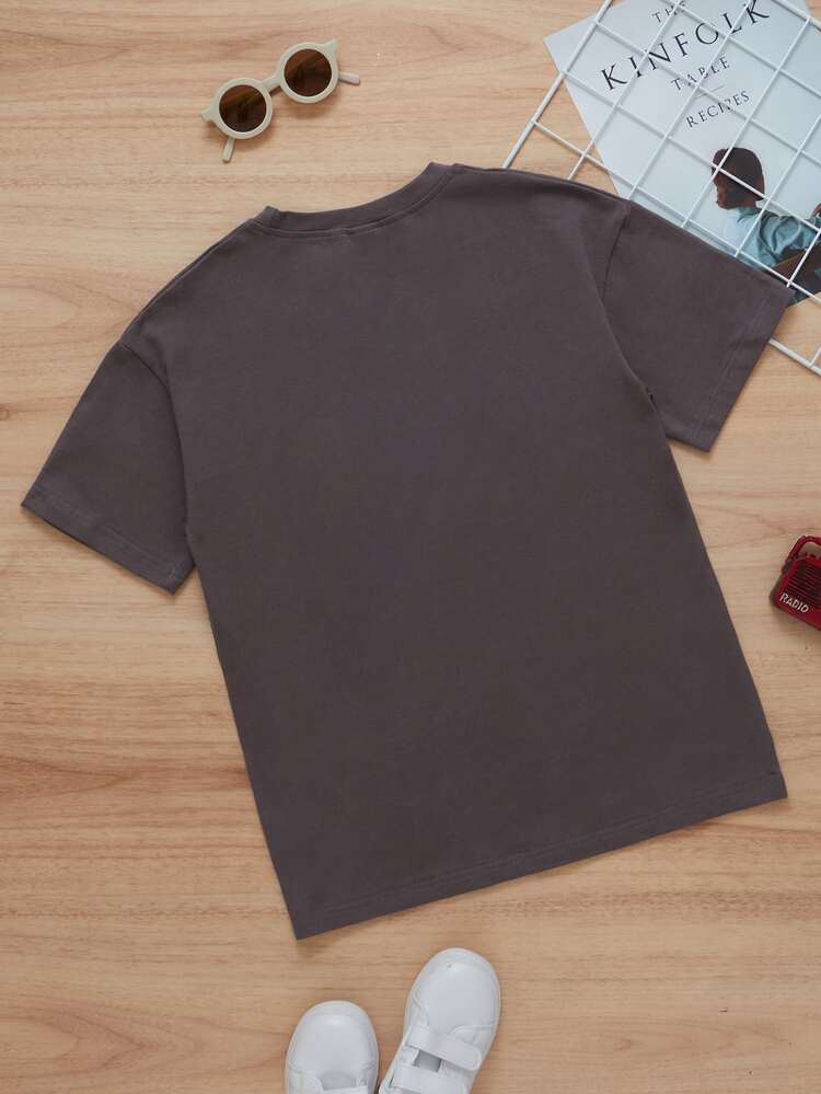 Tween Girl Letter And Car Graphic Tee