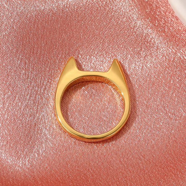 

Cat Ear Design Ring, Gold