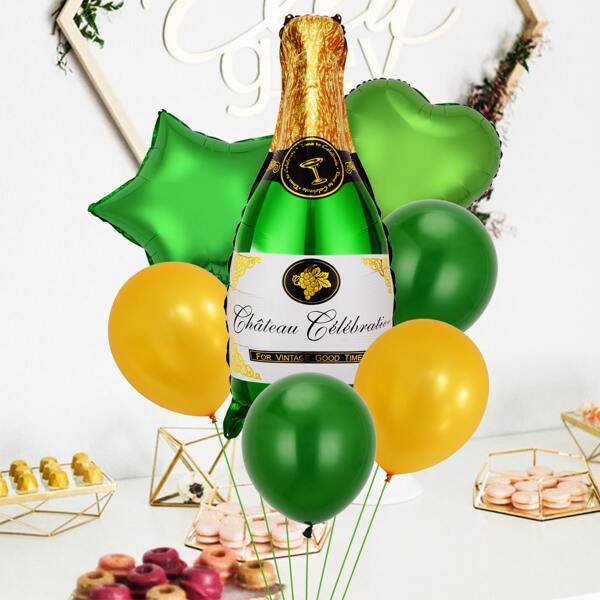 

7pcs Wine Bottle Decorative Balloon Set, Multicolor