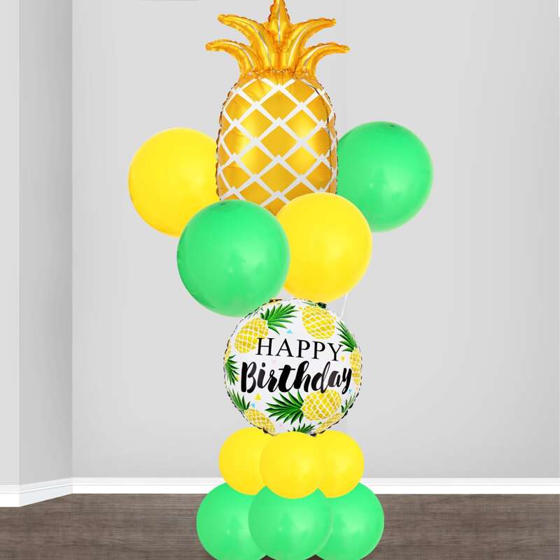 

15pcs Pineapple Decoration Balloon Set, Multicolor