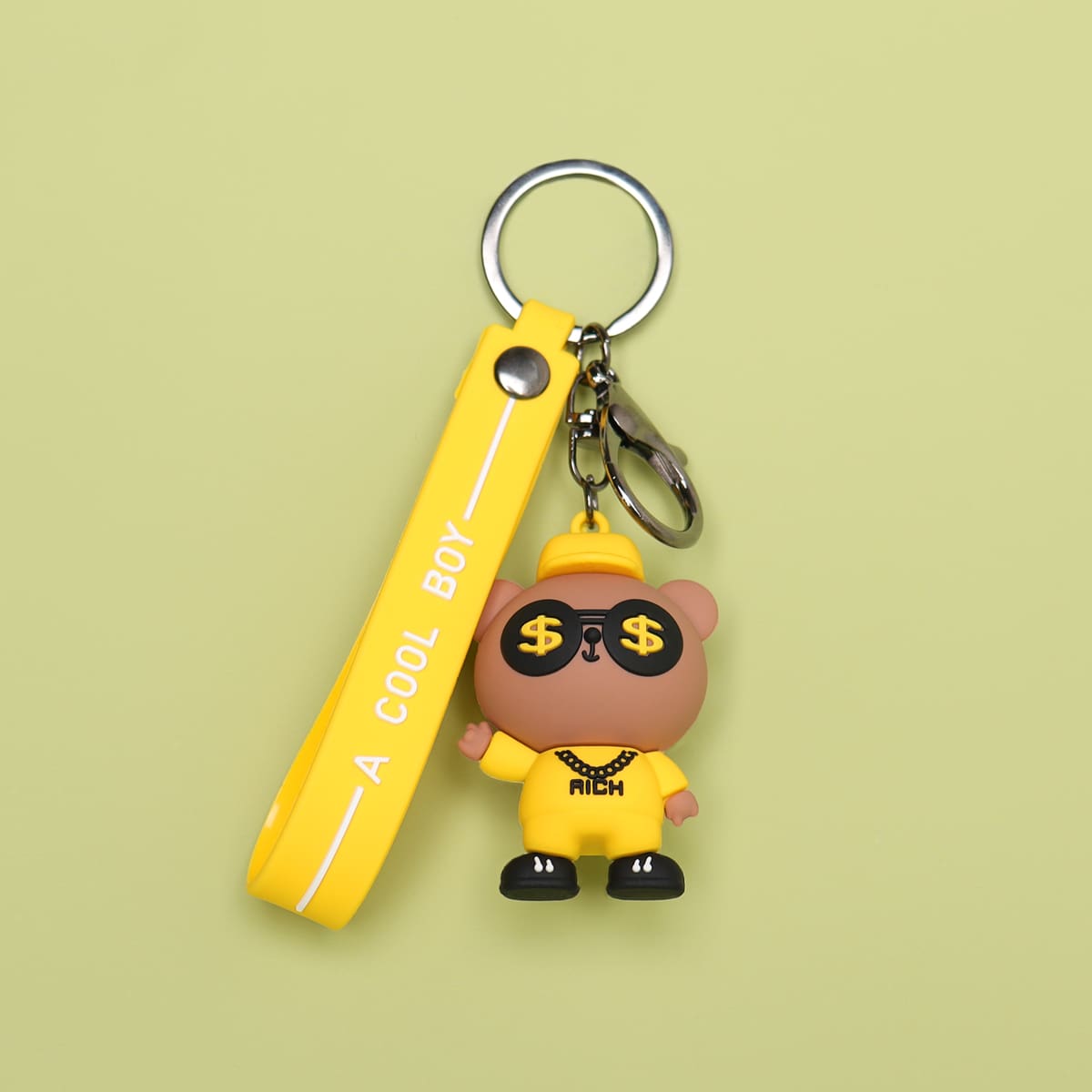

Bear Charm Keychain, Multicolor