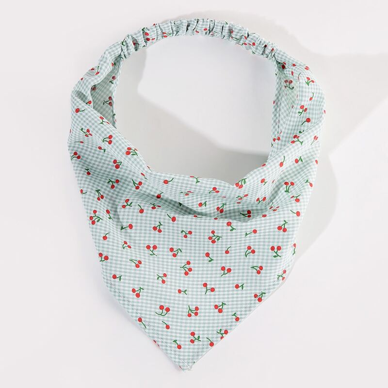 

Cherry & Plaid Pattern Hair Band, Multicolor