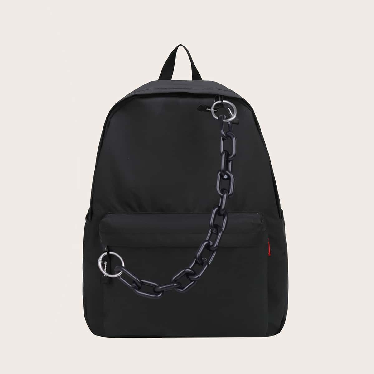 

Guys Chain Decor Backpack, Black