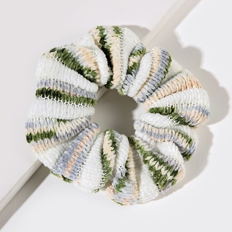 

Striped Pattern Scrunchie, Multicolor