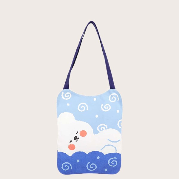 

Girls Cartoon Graphic Shoulder Bag, Blue