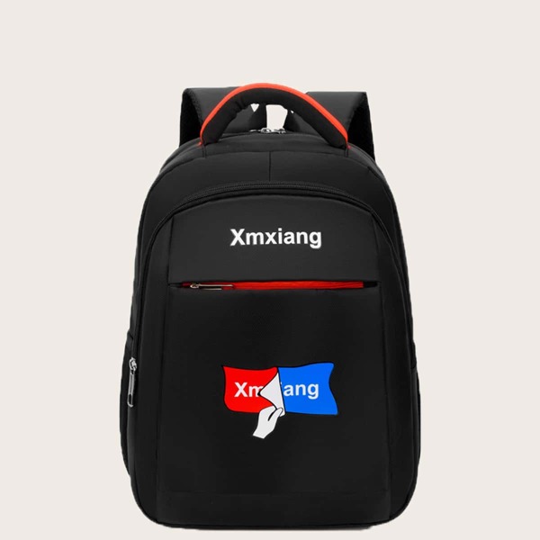 

Kids Letter Graphic Backpack, Black
