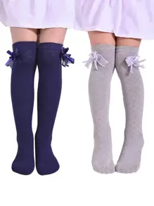 2雙小女童過膝襪 - 彩色 - 查看 1