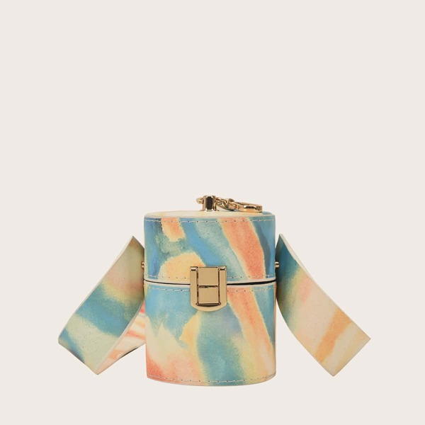 

Tie Dye Pattern Bucket Bag, Multicolor