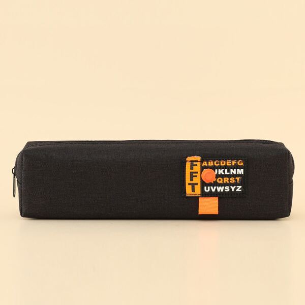 

Letter Graphic Pencil Case, Black
