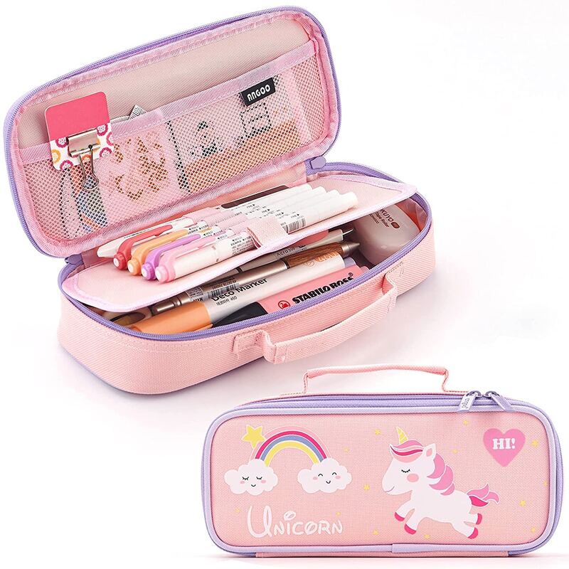 

1pc Cartoon Unicorn Pencil Case, Pink