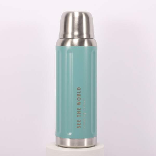 

Slogan Graphic Travel Mug, Green