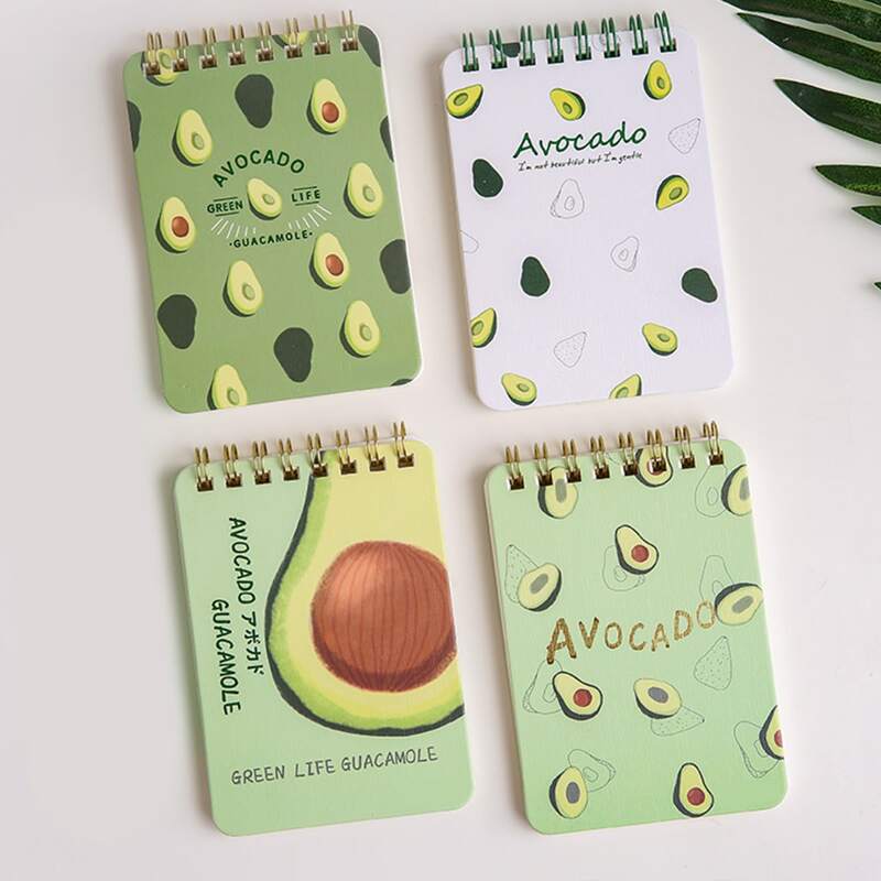 

1pc Avocado Print Random Notebook, Multicolor