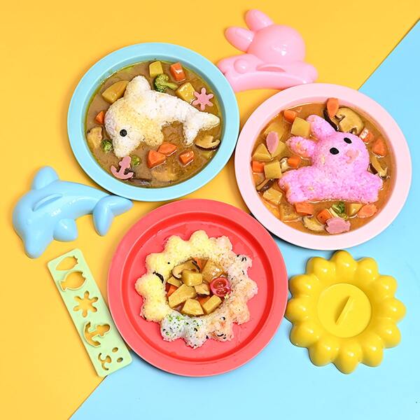 

4pcs DIY Rice Ball Mold, Multicolor