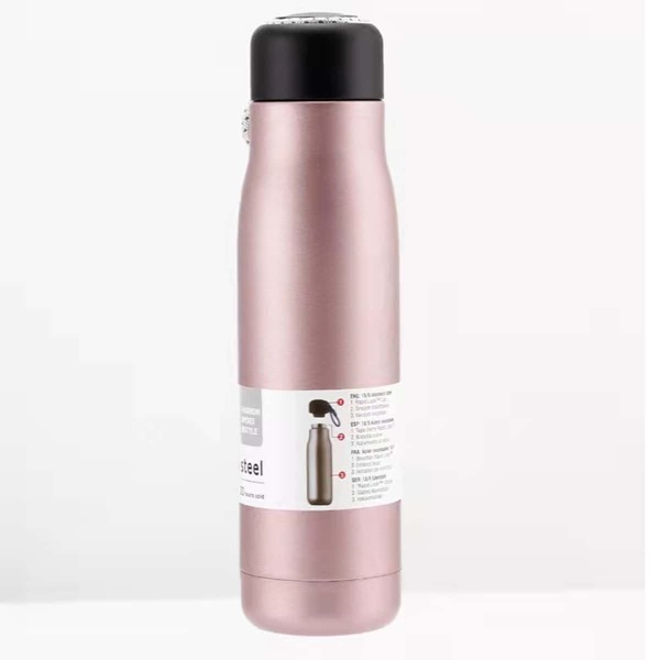 

1pc Stainless Steel Vacuum Cup, Pink