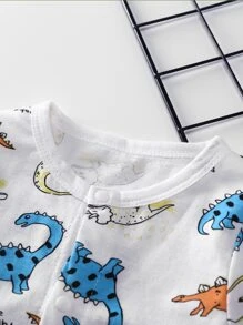 Baby Boy Cartoon Graphic Tee Romper - Multicolor - View 3
