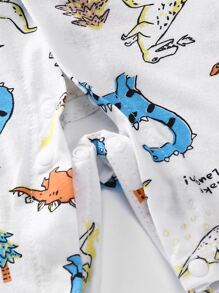 Baby Boy Cartoon Graphic Tee Romper - Multicolor - View 5