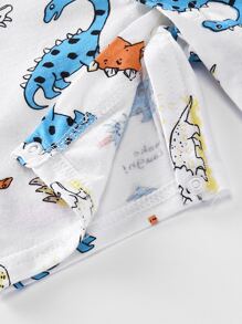 Baby Boy Cartoon Graphic Tee Romper - Multicolor - View 6