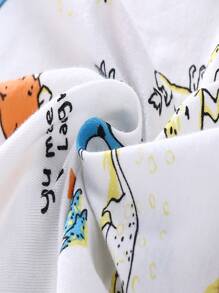 Baby Boy Cartoon Graphic Tee Romper - Multicolor - View 7