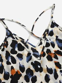 SHEIN VCAY Đầm Hội Chữ thập Báo Boho - Nhiều màu - Xem 3