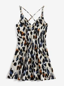 SHEIN VCAY Đầm Hội Chữ thập Báo Boho - Nhiều màu - Xem 4