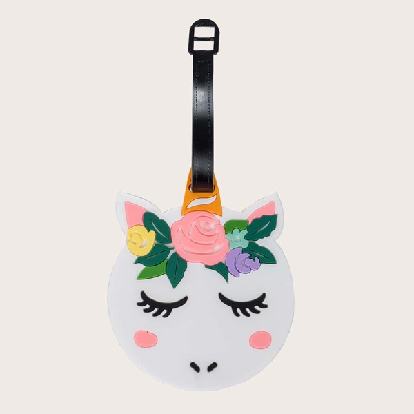 

Cartoon Design Luggage Tag, White
