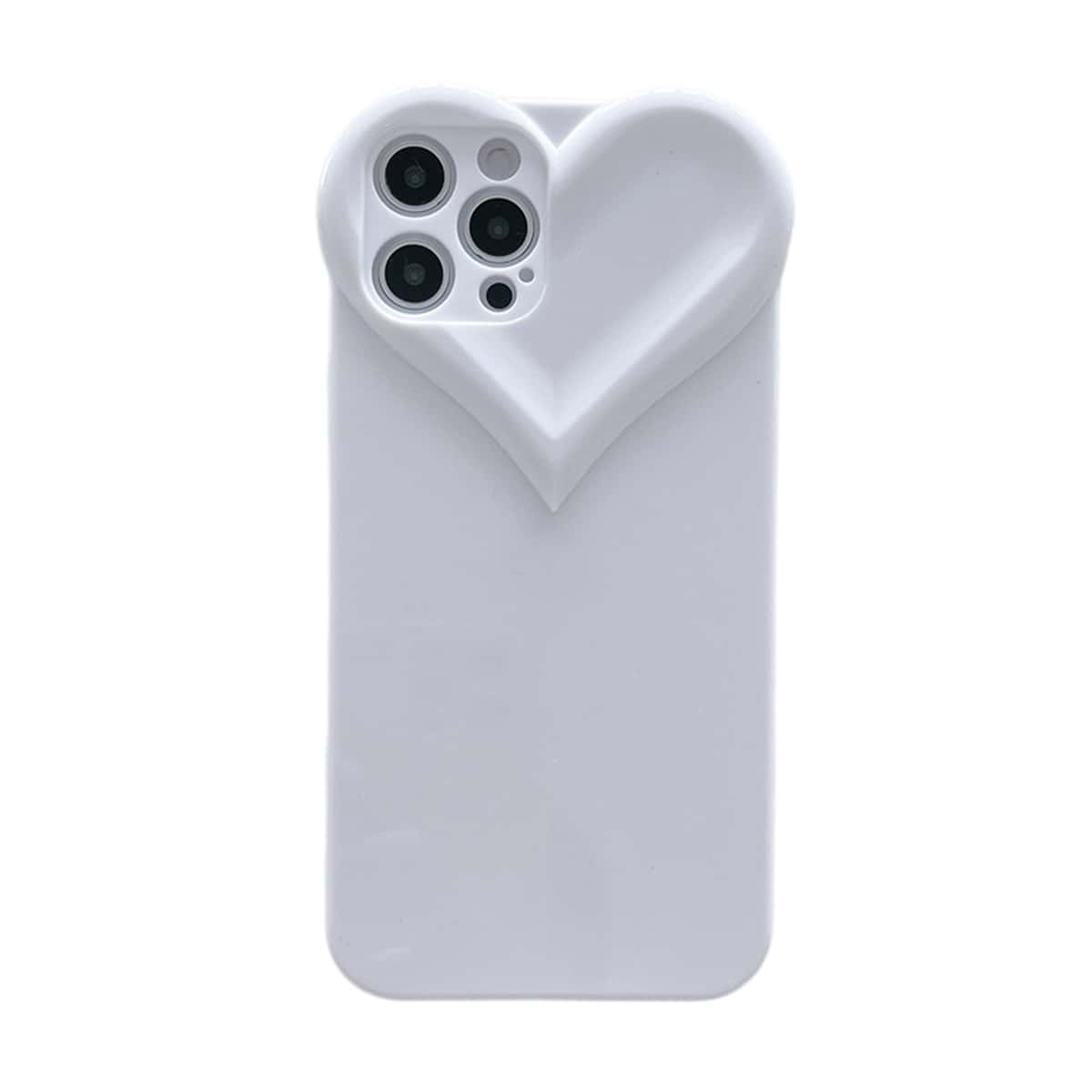 

Heart Design Phone Case, White