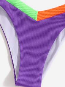 Bikini Con Aros En V Y Bloques De Color - Multicolor - Ver 5