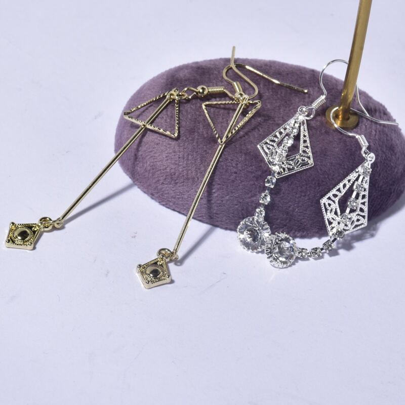 

4pcs Geo Design Earrings, Multicolor