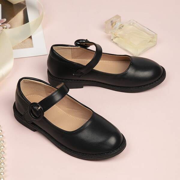 

Girls Buckle Detail Mary Janes, Black