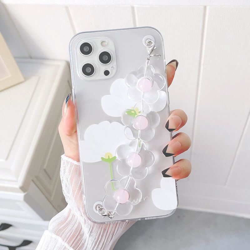 

Floral Phone Case With Hand Strap, Multicolor