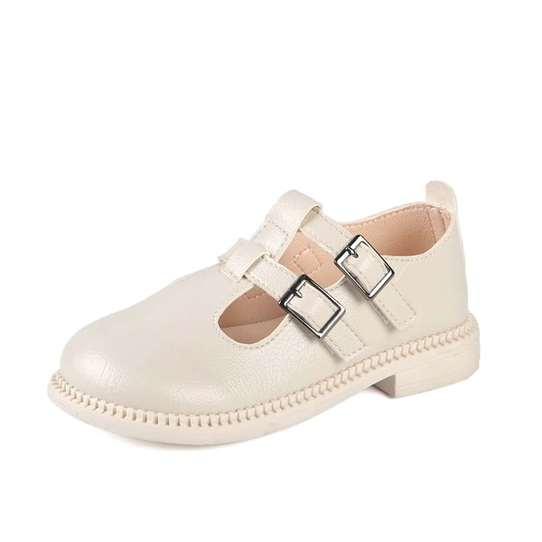 

Toddler Girls Double Buckle Detail Mary Janes, Beige