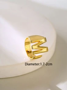 Nhẫn Thiết kế chữ cái - Vàng - Xem 3