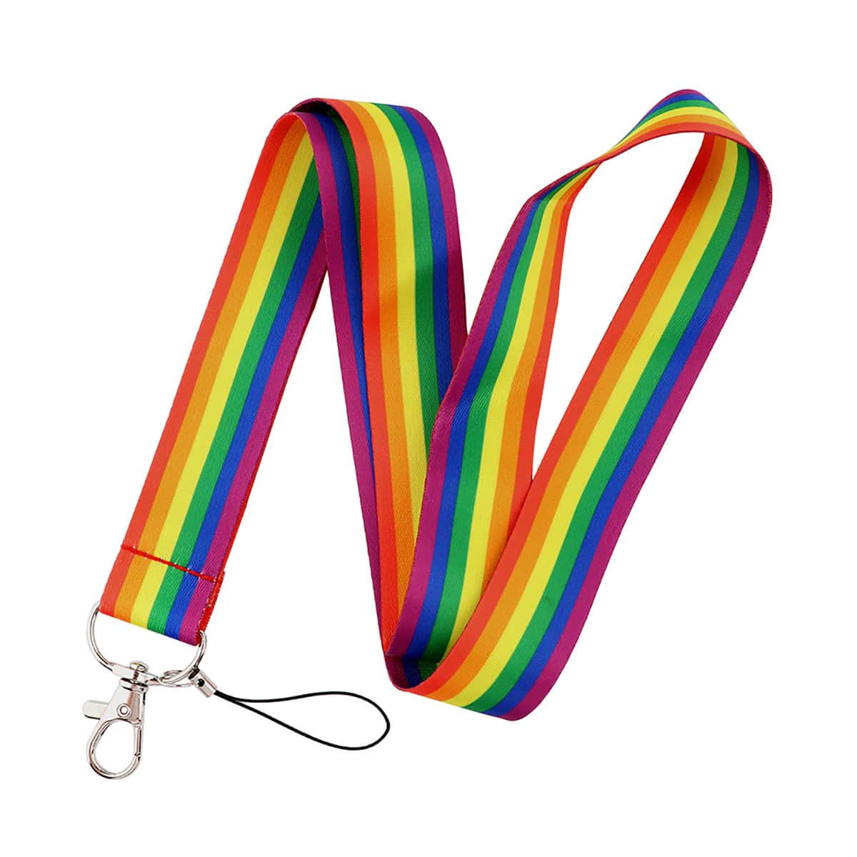 

LGBT Rainbow Striped Phone Lanyard, Multicolor