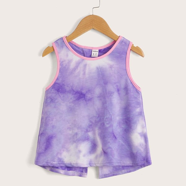 

Toddler Girls Tie Dye Split Back Tank Top, Multicolor