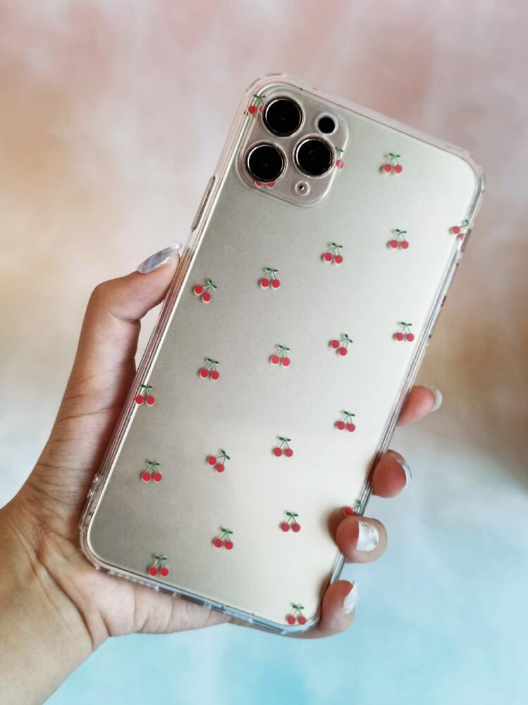 Apple Cherry Clear Phone Case - Clear - View 2