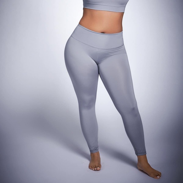 

Plus Wideband Waist Sports Leggings, Grey