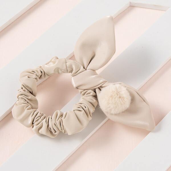 

Pom-pom Detail Hair Tie, Khaki