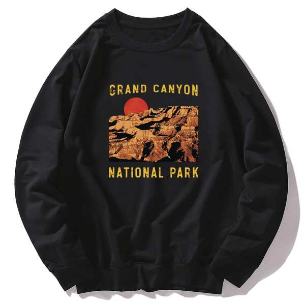

Guys Letter Graphic Sweatshirt, Black