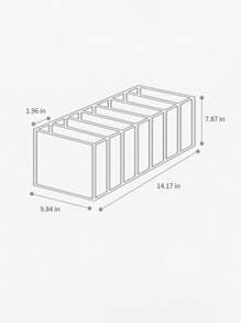 1pc Pants Storage Box - Black and White - View 3