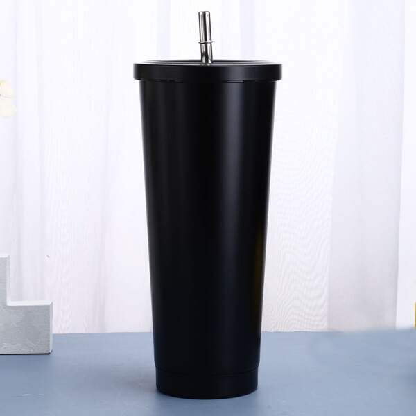 

1pc Stainless Steel Tumbler, Black