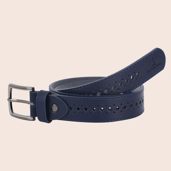 

Boys PU Leather Belt, Navy blue