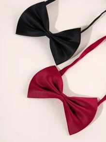 2pcs Solid Bow Tie - Multicolor - View 2