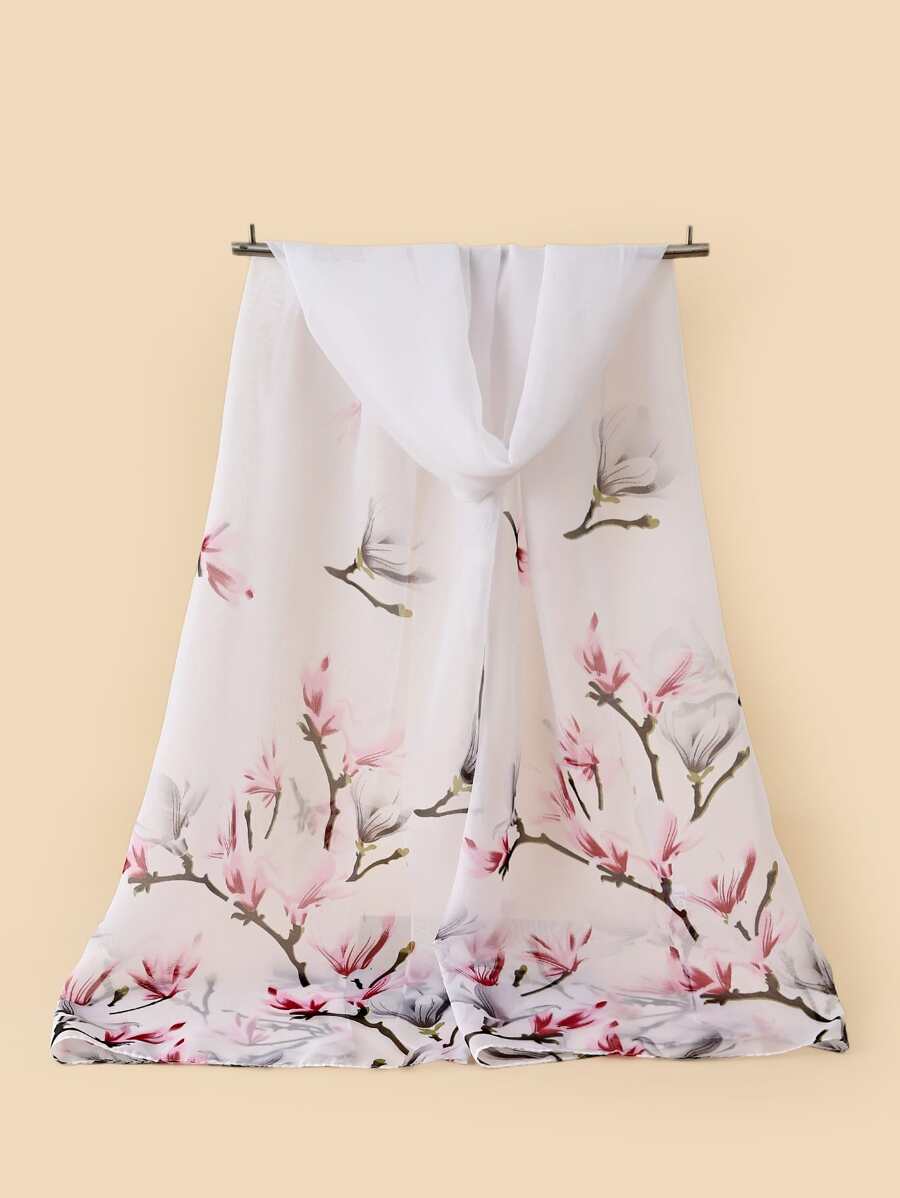 Khăn quàng cổ in hoa - Nhiều màu - Xem 1