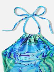 Soleia Đầm Lộ Lưng Buộc lại Đá hoa Gợi cảm - Nhiều màu - Xem 5